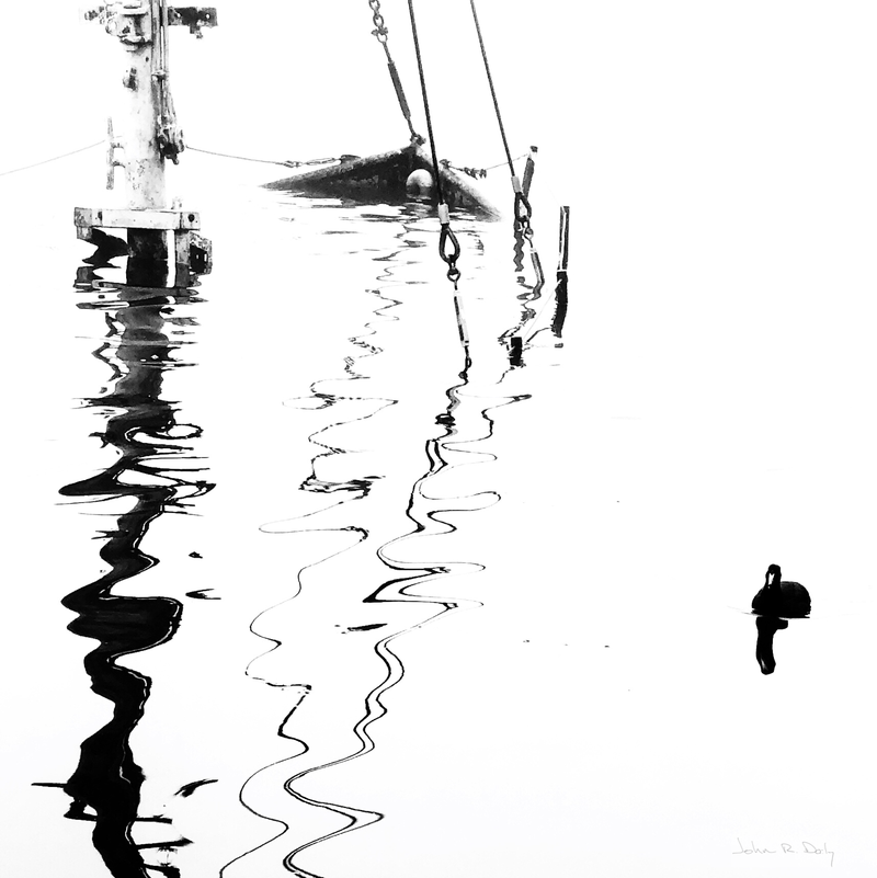 A boat deliberately sunk in a lake in Florida for “atmosphere”. The bird is what really makes this photo for me.